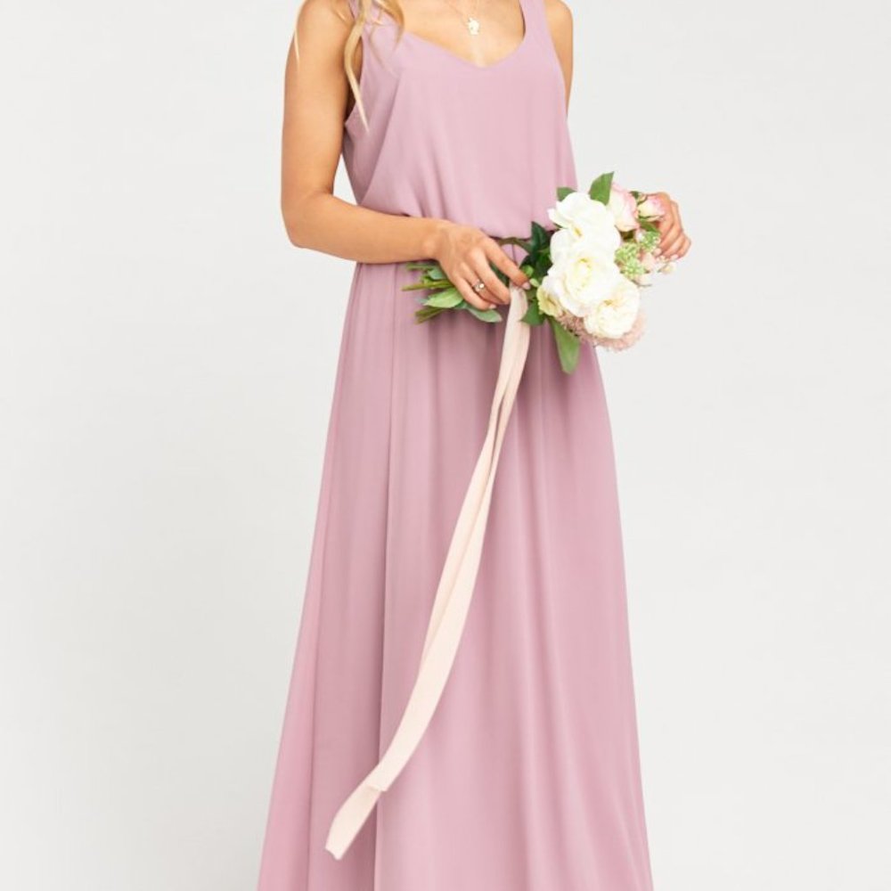 Show Me Your MuMu Kendall Maxi Dress Size Small Antique Rose Chiffon